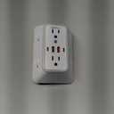 JcBlaon Outlet Extender Surge Protector - 6 Outlet Splitter with 4 USB Ports (2 USB C), Multiple Plug Expander Wall Charger, 3 Sided Multi Plug Wall Adapter Power Strip for Home Office Kitchen Travel (White)