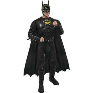 Rubies Men's Dc Comics Flash the Movie Batman (Keaton) Deluxe Costume (Large, Black)