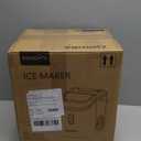 EUHOMY Nugget Ice Maker Countertop with Handle, Ready in 6 Mins, 34lbs Per Day, Removable Top Cover, Auto-Cleaning, Portable Sonic Ice Maker with Basket and Scoop, for Home/Party/RV/Camping (Black)