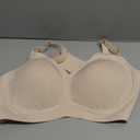 Vertvie Women Seamless Jelly Bras No Underwire Supportive Wireless Push Up Full Coverage Bralette Comfy Scalloped T-Shirt Bra (Cream White, X-Large)