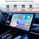 ZUCWO Wireless CarPlay Adapter for iPhone, Plug & Play CarPlay Dongle for Factory Wired Cars, Voice Control with Siri, 5.8GHz WiFi & Bluetooth, Ultra Low Latency, Supports Maps/Music/Calls (Grey)