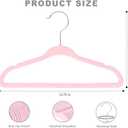 BAGIAL 50 Pack Kids Velvet Hangers 14 Inches Children's Clothes Hangers Non-Slip Baby Hangers for Infant/Toddler (Blush Pink)