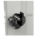 Keyed Door Handle Lockout Device Cover with Code to Disable Access to Keyhole Combination Lock for Bedroom from Outside Only Fits Handle Lock with Long Connecting Shaft Please Measure Before Order