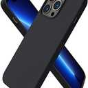 ORNARTO Compatible with iPhone 13 Pro Case 6.1, Slim Liquid Silicone 3 Layers Full Covered Soft Gel Rubber Case Cover 6.1 inch-Midnight Black