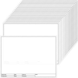 HCEWSBFD 20 Sheets Architectural Vellum Paper Drafting Vellum Paperss Sheets 24" x 18" White Translucent Drafting Paper-s Rag with Border and Title Block for Drawing Sketching Architecture Building