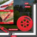 Pipe Locator Underground Pipe Blockage Detector Locators Water Pipe Wall Scanner,Water Pipe Locator Pipeline Underground Diagnostic,Blocking Clogging Scanner for Concrete PVC Water Pipes 100ft