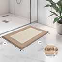 anllugs Bathroom Rugs 20" x 30", Non-Slip Extra Soft Absorbent Bath Rugs, Machine Washable Quick Dry Bath Mats for Bathroom Floor, Shower, Bathtub and Sink, Beige & Grayish Brown