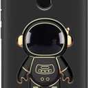 Compatible for Gabb Phone 4 Case - Cute Astronaut Kickstand, Soft Silicone TPU Bumper, Shockproof Protective Cover (Black)