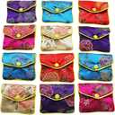 MorTime Jewellery Jewelry Silk Purse Pouch Gift Bags, Multiple Colors, Pack of 12 (Large,4"x4.7")