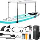 ADVENOR Paddle Board 11'6"x35x6 Super Wide Inflatable Stand Up Paddle Board with Sun Shade Canopy,Double Blade Paddle,Hand Pump,Satefy Leash,Backpack and Waterproof Bag, Perfect for Family and Fishing