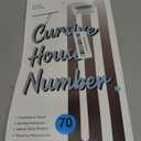 Cursive House Numbers for Outside  6 Inch Floating Modern Script Address Numbers, Weatherproof Black ABS Plastic, Mid Century Style (Seventy)