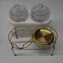 Drink Dispensers for Parties, 2 Pack 1 Gallon Beverage Dispenser with Stand, Drink Dispenser With Glass Lid, juice dispensers for parties