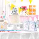 FYSUIMU 24 Pcs Bow Coquette Clear PVC Gift Bags with Handle Ribbon Holographic Bowknot Party Favor Bags Treat Tote Bag for Wedding Birthday Baby Shower Mother's Day Bachelorette Party