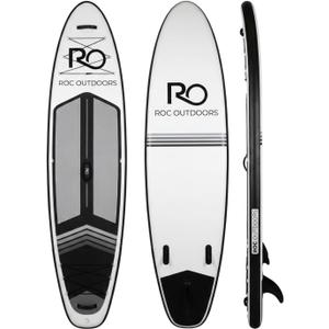 Roc Inflatable Stand Up Paddle Board with Premium SUP Paddle Board Accessories, Wide Stable Design, Non-Slip Comfort Deck for Youth & Adults