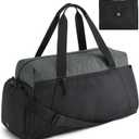 BAGSMART Gym Bags for Men Women, Foldable Travel Duffle Bag, Lightweight Weekender Duffel Bag With Shoe Compartment, Water Resistant Workout Duffle Sports Bag for Travel Yoga, Black (40L)