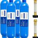 Hourleey 4 Pack RV Inline Water Filter with 2 Flexible Hose Protector, Reduce Bad Taste, Odors, Rust, Fluoride, Chlorine and Sediment in Drinking Water, Dedicated for RVs Campers Marines