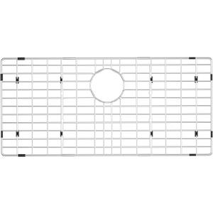 Sink Rack,Large Sink Protectors for Kitchen Sink,Stainless Steel Sink Grid for Bottom of Sink,Metal Sink Grate with Strainer,Rear Drain for Single Bowl with Corner Radius,28.6"X 14",1 pack