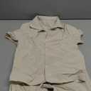 Verdusa Boy's 2 Piece Sets Linen Set Going Out Summer Outfits Button Up Shirt and Pants Set Matching Sets, 6 Years