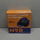 N9R 60PCS Black Plastic Plates Square, 30 Dinner & 30 Dessert Plates Heavy Duty, Fancy Disposable Plates for Party, Wedding and other Events