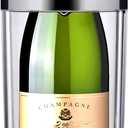 Amazing Abby - VinoChill - Acrylic Double-Wall Wine Chiller with Ice Chamber, Clear Plastic Insulated Champagne Bucket with Enhanced Cooling Bottom, Great for Party, Dinner, and Outdoor Entertaining