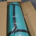 BalanceFrom Yoga Mat 1-Inch Extra Thick High-Density Exercise Mat with Non-Slip Surface & Carry Strap for Men & Women Tear-Resistant Pilates Workout Mat for Home Gym, Floor Fitness, Multiple Colors (Aqua)