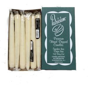 8in Ivory Taper Candles Pack of 12