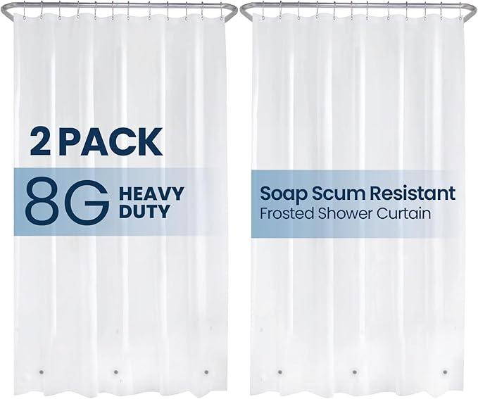 Liba Extra Heavy Weight 8G PEVA Shower Liner, Frosted 72" x 72"