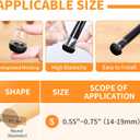 Ezprotekt Chair Sliders for Carpet, 24 Pcs Round Chair Glides for Carpet, Carpet Furniture Sliders Pads, Stool Leg Protectors Caps, Carpet Furniture Glides Quickly Clear (S Fit: 0.55" - 0.75")
