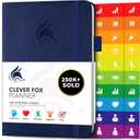 Clever Fox Planner  Undated Weekly & Monthly Planner for Productivity, Time Management & Goals  Organizer Journal  A5 (Dark Blue)