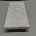 Natural Marble Tray Pedestal Stand  8.7"x4" Soap & Jewelry Riser for Bathroom Counter, Kitchen Sink, Vanity Organizer, Decorative Stone Catchall for Perfume, Candles (White)