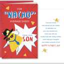 3 x SuperShunhu Funny Father's Day Card from Son, Nacho Average Dad Father's Day Card for Daddy, Cute Taco Pun Card for Dad, Humorous Father's Day Gift from Son
