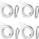 Anovo 1.25" Flag Pole Rings, Flagpole Rings Aluminum Alloy 360 Rotating Anti Wrap Flag Mounting Spinning Ring Clips for 1.02-1.25 Inch Diameter Flagpole (1.25 Inch -Pack of 4, Matte Silver)