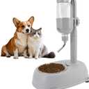 Pet Standing Water Dispenser Bowl, Cat Dog Standing Bowl, 500ml Multifunctional Detachable Height Pet Automatic Standing Water Feeder