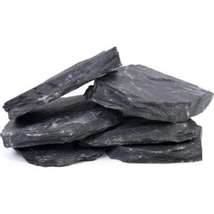 6 Natural Aquarium Rocks 6" to 8" Perfect Rocks for Aquariums, Landscaping Model,Tank Decoration, Amphibian Enclosures-Slate Rocks