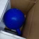 Jolly Pets Tug-n-Toss Dog Toy Ball with Handle, 8 Inches/Large, Blue