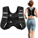 TB3C Weighted Vest Woman Men, 6/8/12/16/20/25/30LB Weight Vest for Walking Jogging Workout, Running Vest with Reflective Stripe for Fitness Weight Loss Strength Training