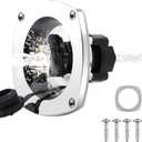 RV Water Inlet with Regulator, Built-in Check Valve & Pressure Control, 3/4" GHT Inlet & 1/2" NPT Outlet, Wall Mounted City Water Inlet for RVs, Campers, Trailers & Marine