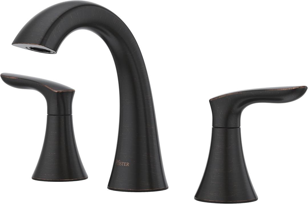 Pfister Weller Bathroom Sink Faucet, 8-Inch Widespread, 2-Handle, 3-Hole, Tuscan Bronze Finish, LG49WR0Y (1 Pack)