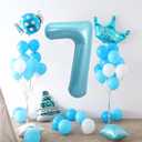 Pearlescent Blue Number 9 Balloon 40 Inch, 9 Balloon Number, 9th Birthday Decorations, Pearlescent Blue Party Supplies for Boys Girls