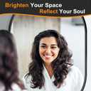 Delma 28x20 Black Oval Bathroom Mirror for Over Sink, Aluminum Frame