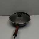 Souped Up Recipes 10 Inch Carbon Steel Wok For Electric, Induction and Gas Stoves (Lid and User Guide Video Included)