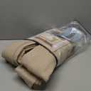 Pinch Pleated Linen Curtains 102 Inches Long 2 Panels Set for Living Room Bedroom Farmhouse Burlap Back Tab Pinch Pleat Drapes Ceiling Floor Window Curtains 102 Inch Length Gray Beige Tan Neutral