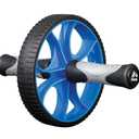 RBX Travel Ab Roller Wheel with Dual Wheels for Core Fitness and Strengthening, Blue