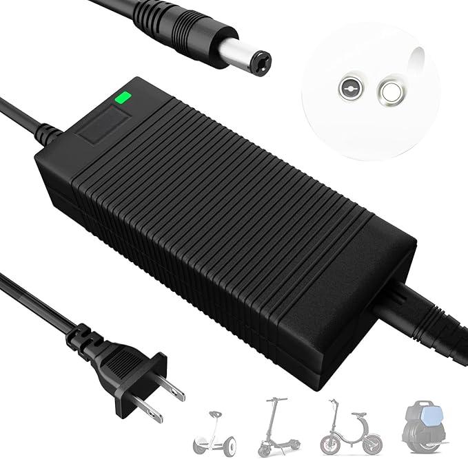 EVAPLUS 54.6V 1.5A Smart Charger for 48V Lithium Batteries  UL Certified, Fast Charging with MultiSafety Protection, Compatible with Electric Bikes/Scooters, DC 5.5 * 2.5/2.1mm Connector