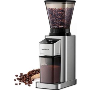 SHARDOR Professional Conical Burr Coffee Grinder, Coffee Bean Grinder with 48 Grind Settings for Espresso, Drip & French Press, Upgraded AntiStatic Technology, Precision Timer, Stainless Steel