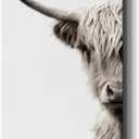 Renditions Gallery Animals Wall Art Paintings & Prints for Home Highland Wild Cattle Canvas Artwork for Bedroom Living Room Office Wall - 18"X27" LT15