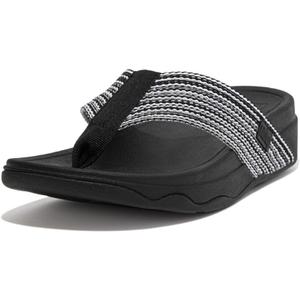 FitFlop Women's Surfa Flip-Flop (8.5, All Black)