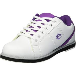 BSI Women's 460 Classic Bowling Shoe - Lightweight Shoes with Cushioned Support for Women (8, Purple & White)