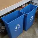 Winco Slim Commercial Trash Can/Waste Container, 23 Gallon Recycle, Blue