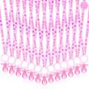 100 Pieces Baby Shower Pacifiers Necklace, Cute Acrylic Pacifier Necklaces for Chupones para Baby Shower Games Charm, Party Favors, Decorations DIY, Gender Reveal Table Scatter(Pink)
